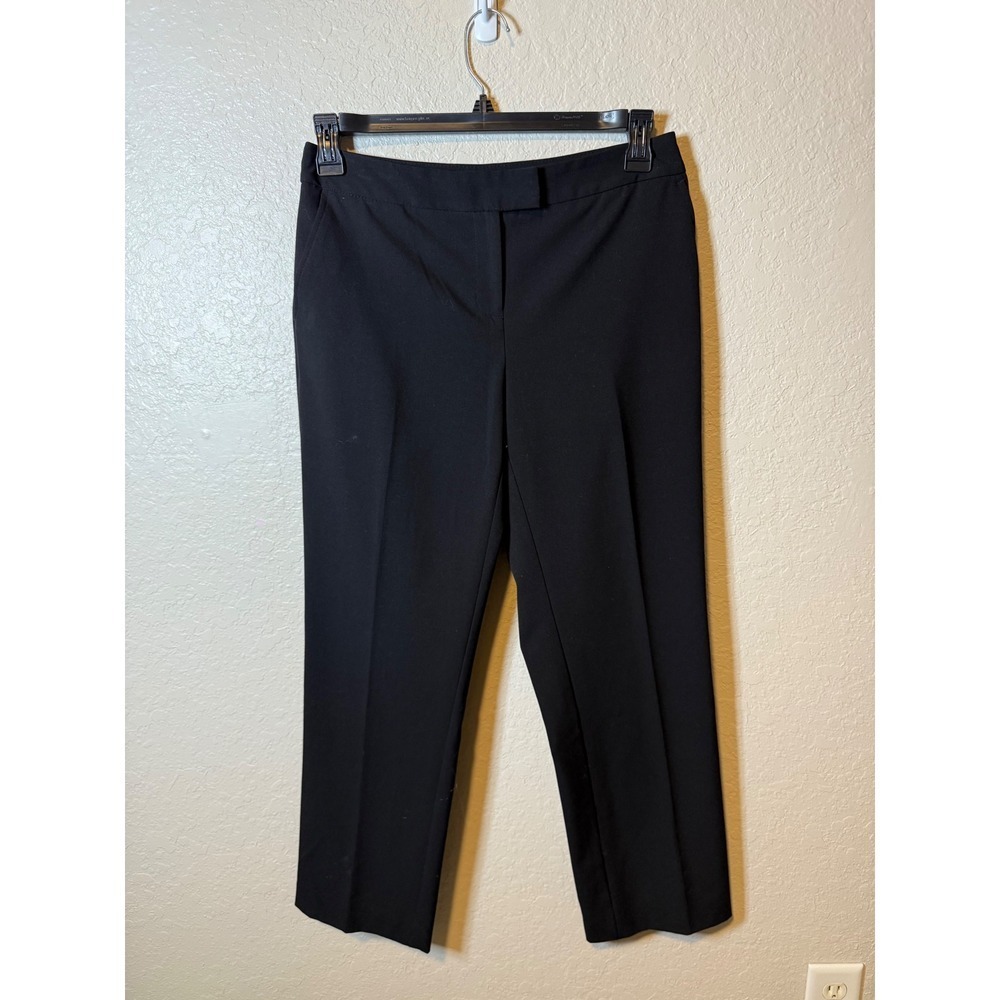 Jones New York Sydney Black Cropped Dress Pants Career Women's Size 4